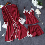Bridal Silk 3-Piece Nightgown Set