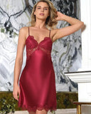 Maroon 6-Piece Bridal Turkish Style Nighty Set